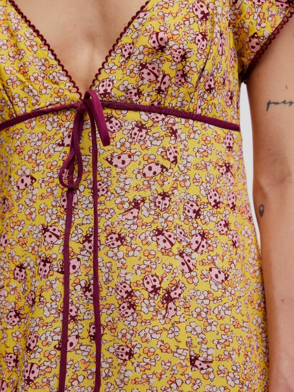🆕 FREE PEOPLE Backroads Mini Dress / Dandelion Combo - Picture 5 of 9